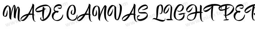 MADE CANVAS LIGHT PERSONAL USE字体转换